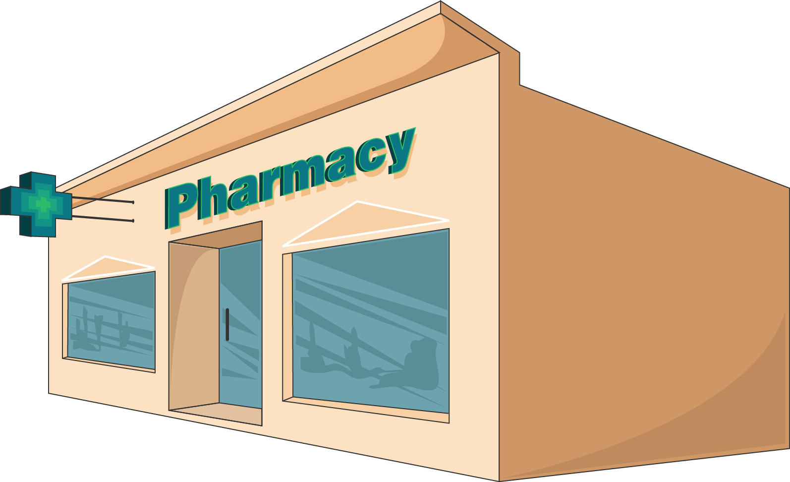 pharmacy building clip art